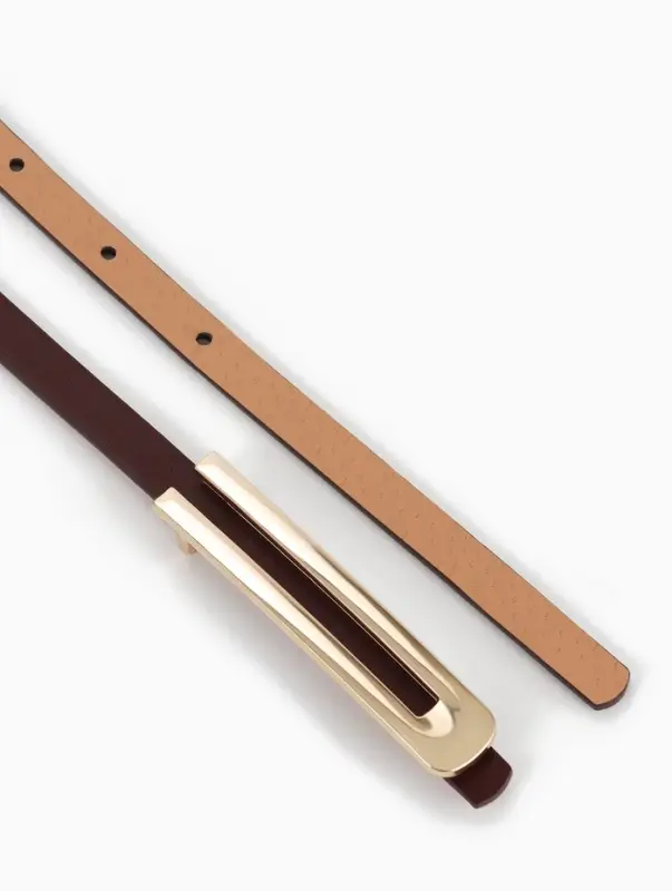 Ремень женский, 0.8&times;110 см, гвоздик, золотистая пряжка, коричневый