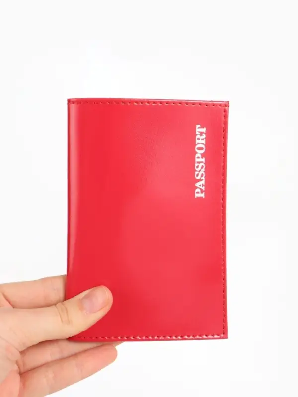 Обложка для паспорта, натуральная кожа, тиснение, розовая