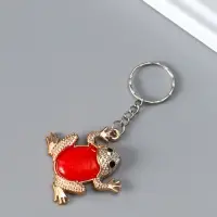 Брелок для ключей на кольце &laquo;Лягушка красочная&raquo;, пластик, 3.2&times;3.7 см, МИКС
