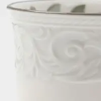 Чайная пара WY Floral Laceware, 2 предмета: чашка 300 мл, блюдце d=15 см, фарфор, белая, серая