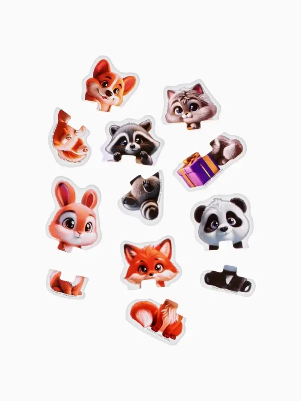 Новогодний набор Макси-пазлы, 5 пазлов, 10 деталей, Крошка Я