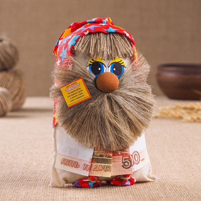 Оберег «Домовой с рублями», микс Оберег «Домовой с рублями», микс