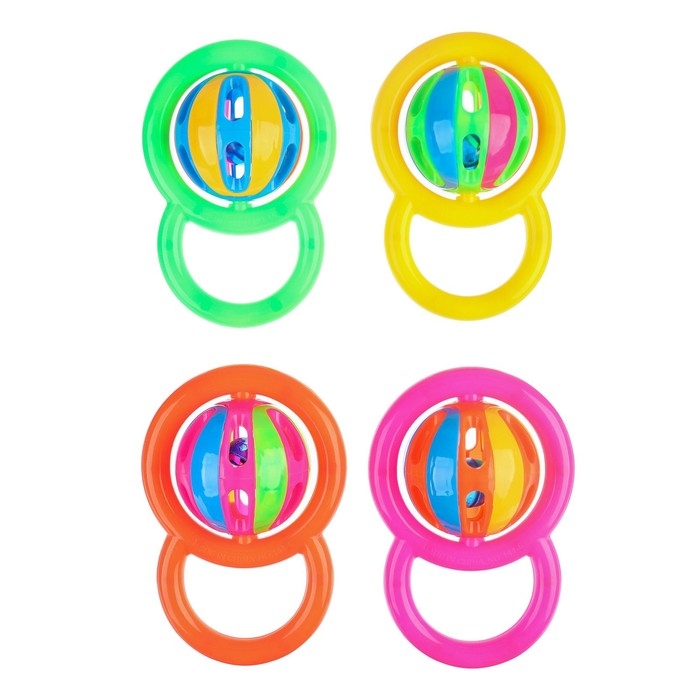 Погремушка «Яркий шар», цвет МИКС, Крошка Я Погремушка «Яркий шар», цвет МИКС, Крошка Я