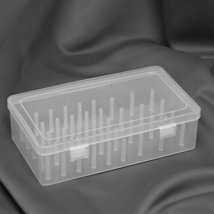 Органайзер для ниток, 42 катушки, 23,7 × 13,7 × 6,6 см, цвет прозрачный Органайзер для ниток, 42 катушки, 23,7 × 13,7 × 6,6 см, цвет прозрачный