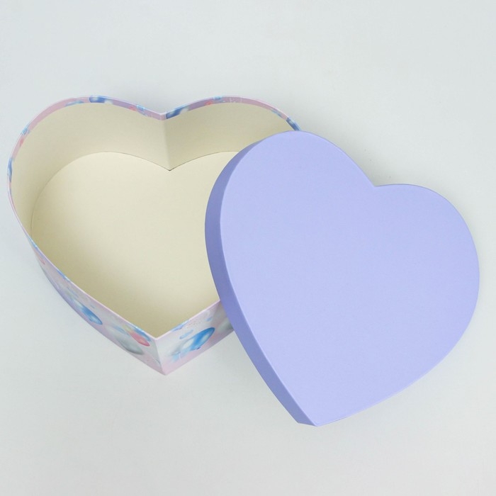 Набор коробок 3 в 1 сердца L:30.5x27.5x13.5 M:27.5x24x11.5 S:24.5x21x10 см