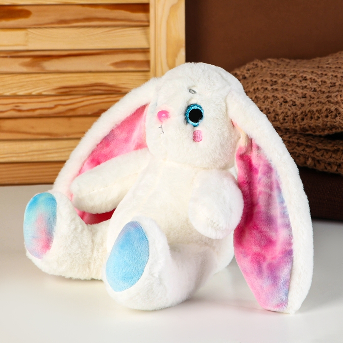 Мягкая игрушка «Мой зайка», цветные ушки, 25 см