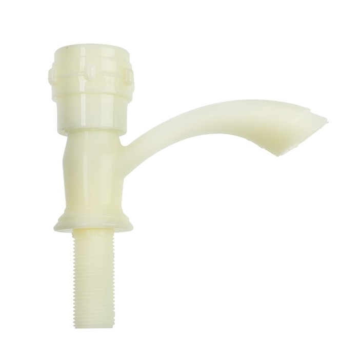 Кран на одну воду ZEIN Z2023, круглая ручка, пластик, короткий излив, цвет  Кран на одну воду ZEIN Z2023, круглая ручка, пластик, короткий излив, цвет "рисовый"