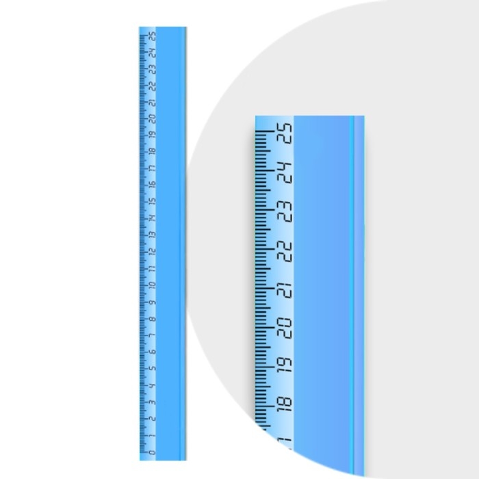 Набор 4 линейки Calligrata Набор 4 линейки Calligrata "Neon", 15, 20, 25 и 30 см, прозрачная, европодвес, микс