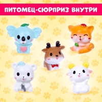 Мягкая игрушка «Лупоглазики. Кэнди-плюш: Пончик», с питомцем, 11 см