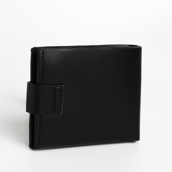 Портмоне мужское на магните, отдел для купюр, для карт, для монет, цвет чёрный Портмоне мужское на магните, отдел для купюр, для карт, для монет, цвет чёрный