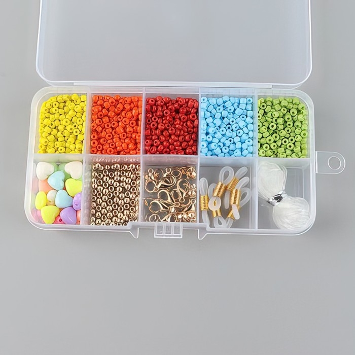 Набор для создания украшений «Бусины», набор 6 цветов, фурнитура, леска Набор для создания украшений «Бусины», набор 6 цветов, фурнитура, леска