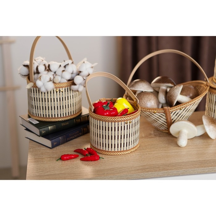 Корзина для хранения Доляна Nature, 15×15×12, бамбук Корзина для хранения Доляна Nature, 15×15×12, бамбук