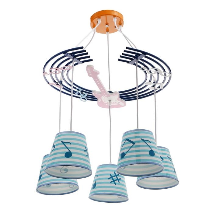 Люстра 86205/5 E27 40Вт голубой 59х54х27-107 см BayerLux