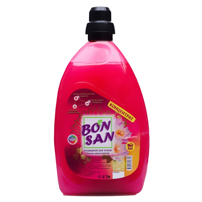 Кондиционер-концентрат для тканей Bonsan Нежное прикосновение 3 л Кондиционер-концентрат для тканей Bonsan Нежное прикосновение 3 л