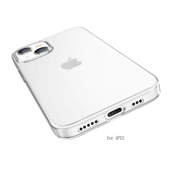 Чехол Hoco для Iphone 15, силиконовый, толщина 1.1 мм, прозрачный Чехол Hoco для Iphone 15, силиконовый, толщина 1.1 мм, прозрачный