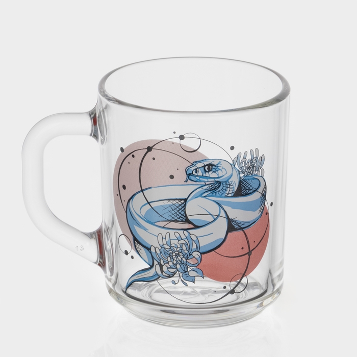 Кружка стеклянная чайная «Змеи», 200 мл, МИКС