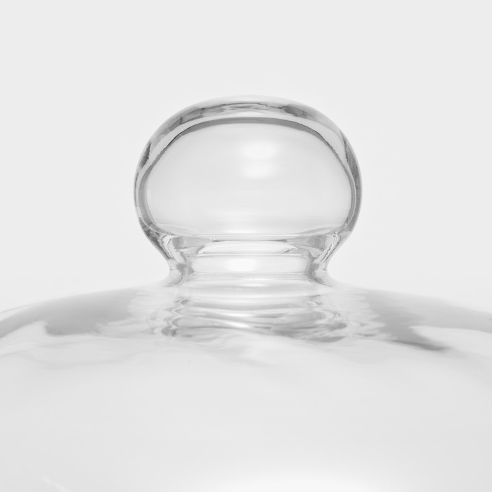 Подставка для десертов керамическая с крышкой-клош на деревянной ножке BellaTenero, d=24 см, цвет белый