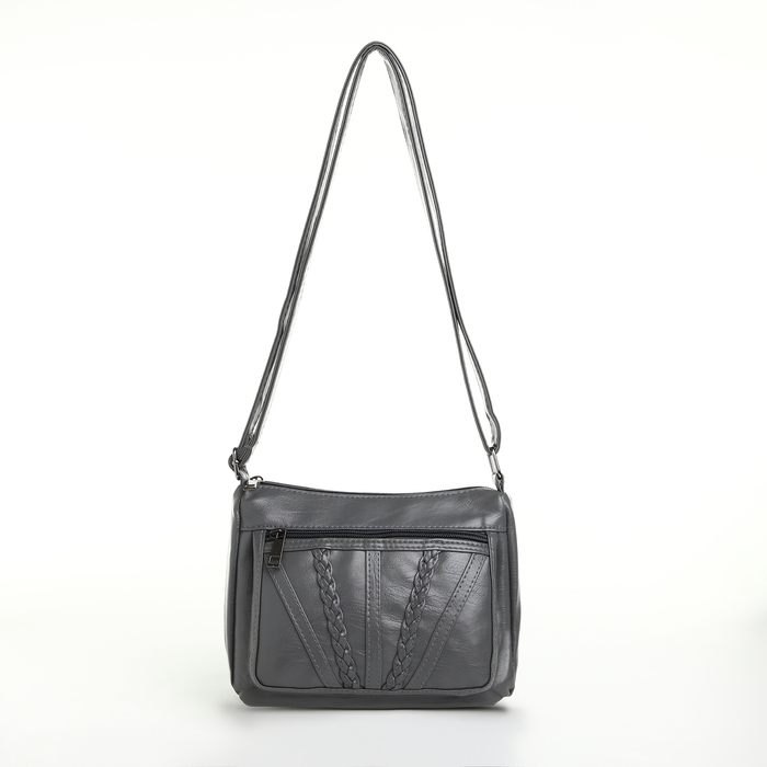 Сумка женская на молнии, цвет серый Сумка женская на молнии, цвет серый