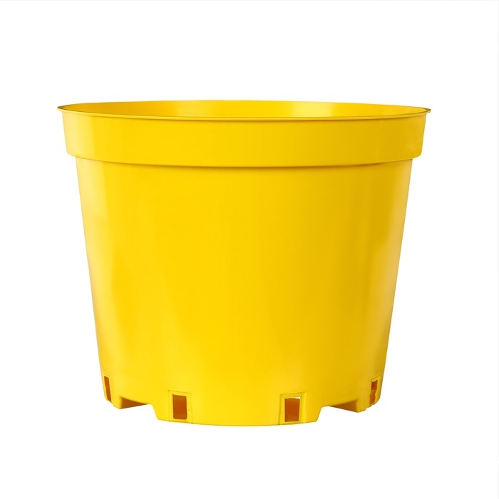 Горшок для рассады, 5 л, d = 22 см, h = 18 см, пластик, жёлтый, Greengo Горшок для рассады, 5 л, d = 22 см, h = 18 см, пластик, жёлтый, Greengo