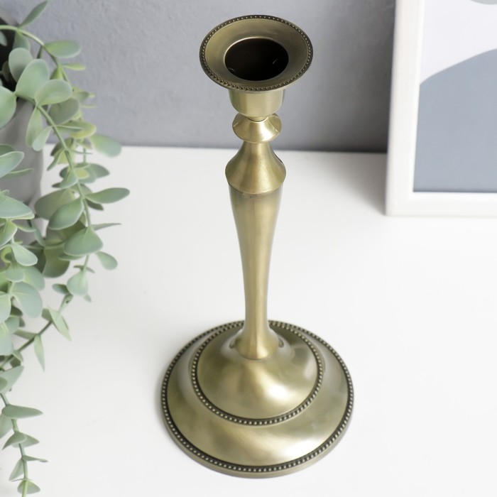 Подсвечник металл на 1 свечу Подсвечник металл на 1 свечу "Сканди" бронза 24,5х10х10 см