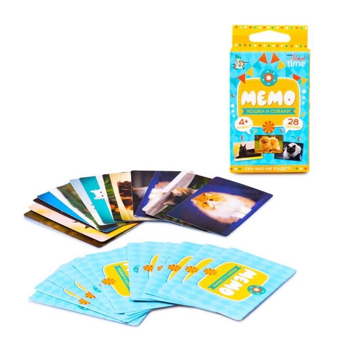 Настольная игра «Мемо. Кошки и собаки» Настольная игра «Мемо. Кошки и собаки»