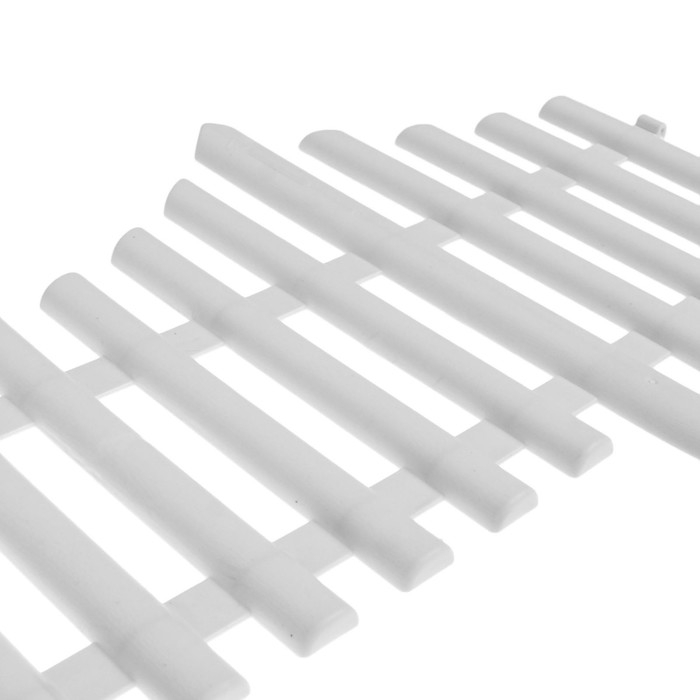 Ограждение декоративное, 30 × 300 см, 5 секций, пластик, белое, Greengo Ограждение декоративное, 30 × 300 см, 5 секций, пластик, белое, Greengo