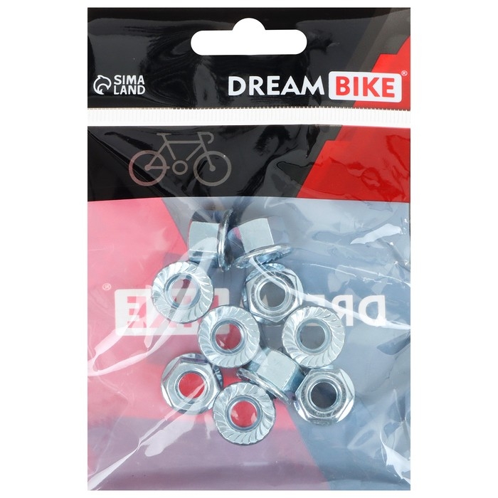 Гайка оси Dream Bike, 8 мм, цвет серебристый Гайка оси Dream Bike, 8 мм, цвет серебристый