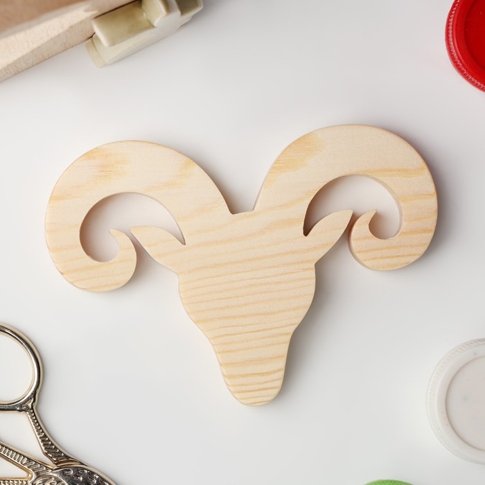 Заготовка для творчества Заготовка для творчества "Головы барашка", 11,2 х 7,8 х 1,2см