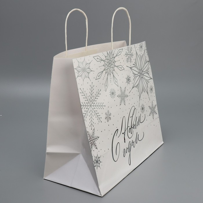 Пакет подарочный новогодний крафтовый Winter, 32 х 28 х 15 см, Новый год Пакет подарочный новогодний крафтовый Winter, 32 х 28 х 15 см, Новый год