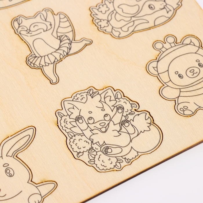 Заготовки для творчества «Зверята», 27 шт Заготовки для творчества «Зверята», 27 шт