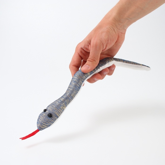 Мягкая игрушка Мягкая игрушка "Змея" с блестящими вставками, 34 см, цвет МИКС