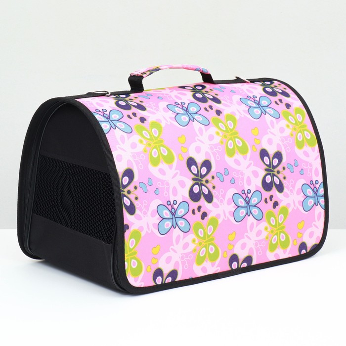 Сумка - переноскара для животных, каркасная, ПВХ, 40 х 25 х 26 см, микс цветов Сумка - переноскара для животных, каркасная, ПВХ, 40 х 25 х 26 см, микс цветов
