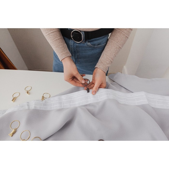 Кольцо для карниза, с зажимом, d = 32/38 мм, 10 шт, цвет медный Кольцо для карниза, с зажимом, d = 32/38 мм, 10 шт, цвет медный