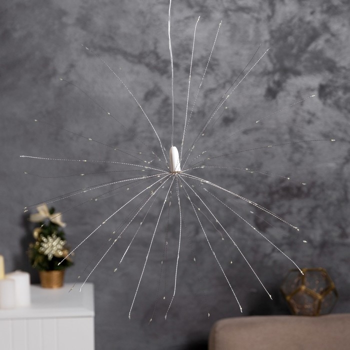 Фигура светодиодная  Фигура светодиодная "Салют", ААx4 (не в компл.), 120 LED, БЕЛЫЙ