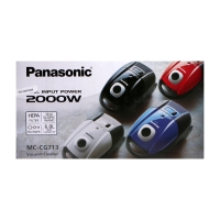 Пылесос PANASONIC MC-CG713R, мешок, 2000 Вт, 6 л, 65 дБ, шнур 5 м, красный