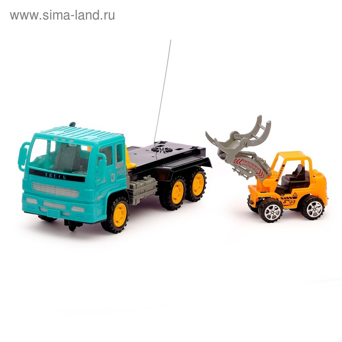 Грузовик радиоуправляемый «Эвакуатор», с погрузчиком, работает от батареек, МИКС Грузовик радиоуправляемый «Эвакуатор», с погрузчиком, работает от батареек, МИКС