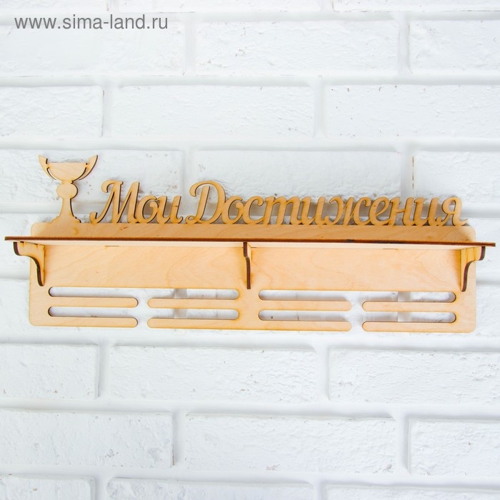 Медальница с полкой  Медальница с полкой "Мои Достижения", 45х17,5см