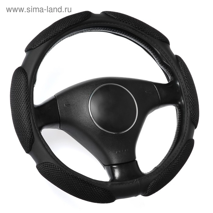 Оплетка на руль TORSO, анатомическая, размер 38 см, чёрный Оплетка на руль TORSO, анатомическая, размер 38 см, чёрный