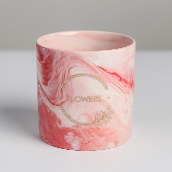 Горшок для цветов с тиснением, «Цветы», 10 х 10 см Горшок для цветов с тиснением, «Цветы», 10 х 10 см