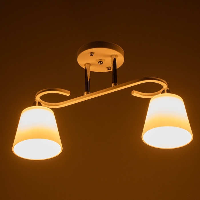 Люстра Люстра "Либерти" 2х60Вт Е27 Белый 44х12х25см