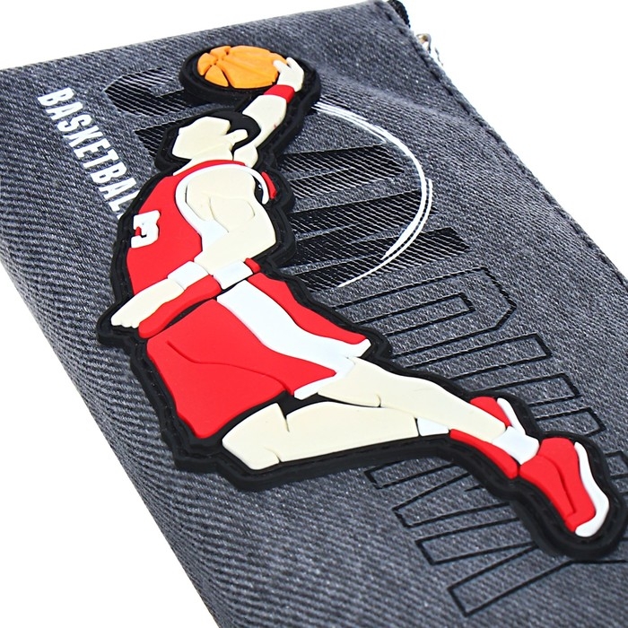 Пенал школьный на молнии Пенал школьный на молнии "Баскетбол", микс