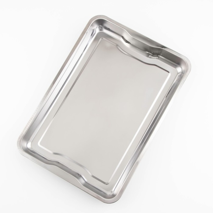 Поднос из нержавеющей стали, 49×34×4,5 см, 430 сталь Поднос из нержавеющей стали, 49×34×4,5 см, 430 сталь
