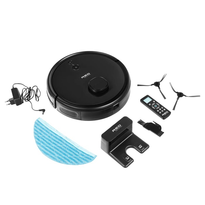 Робот-пылесос RED Solution RV-RL6000S, 35 Вт, сухая/влажная уборка, 0.3/0.3 л, чёрный Робот-пылесос RED Solution RV-RL6000S, 35 Вт, сухая/влажная уборка, 0.3/0.3 л, чёрный