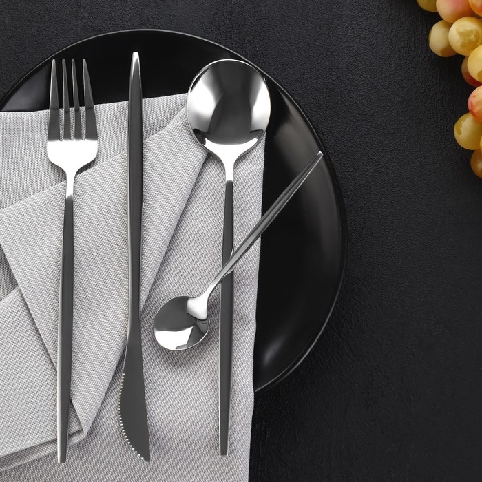 Столовые приборы из нержавеющей стали &laquo;Живи со вкусом&raquo;, 4 предмета