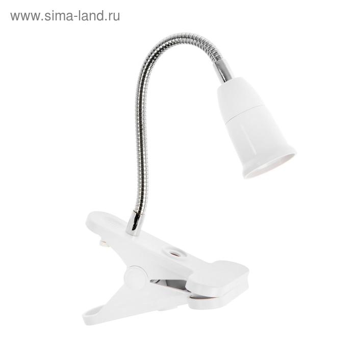Патрон на гибкой ножке под лампу E27, 20 см, с выкл., белый, 220В Патрон на гибкой ножке под лампу E27, 20 см, с выкл., белый, 220В