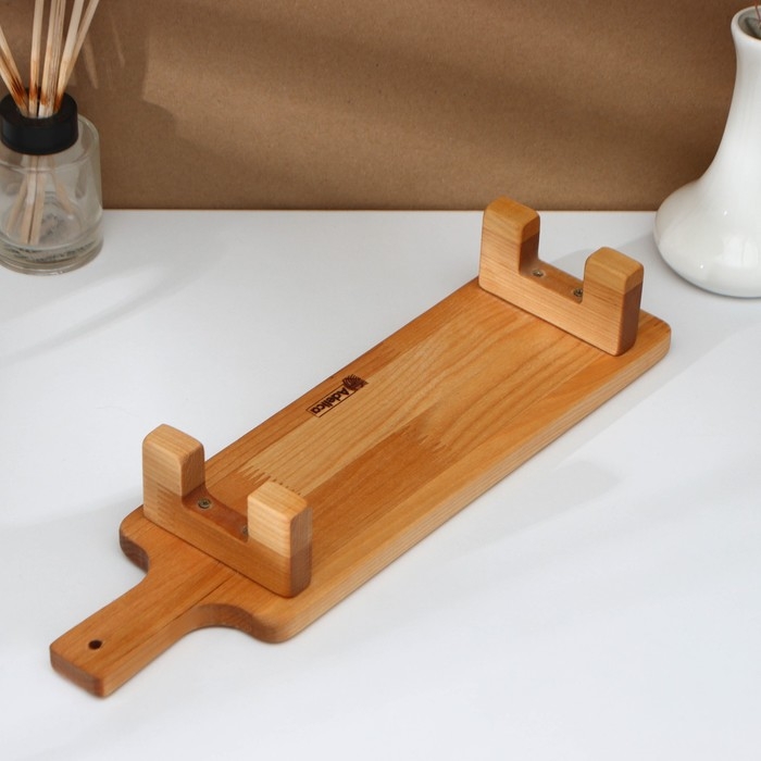 Доска сервировочная с ручкой Adelica, на ножках, 38×10×6 см, берёза Доска сервировочная с ручкой Adelica, на ножках, 38×10×6 см, берёза