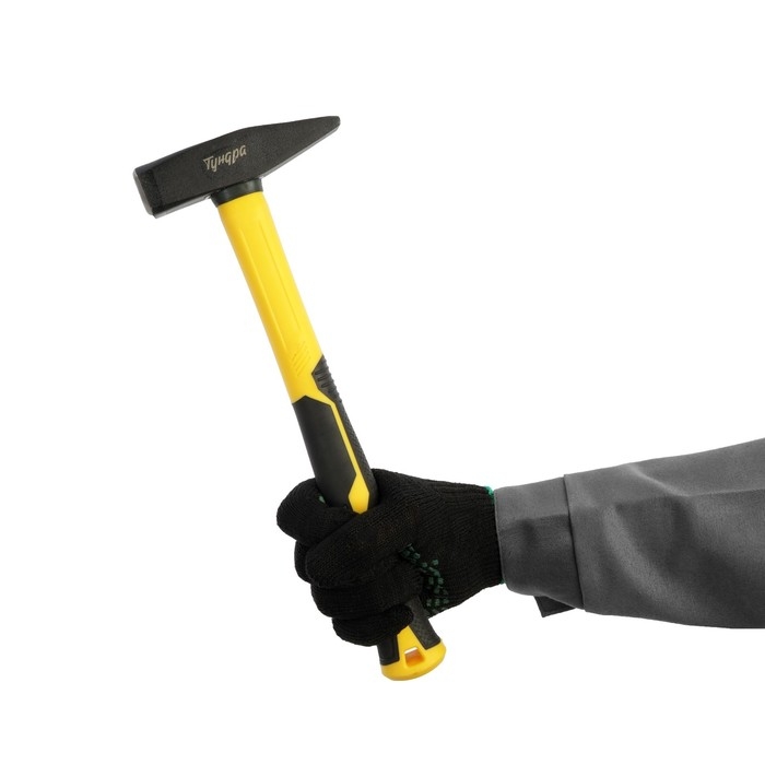 Молоток слесарный ТУНДРА ПРОФИ, квадратный боек, фиберглассовая 3К рукоятка, 500 г Молоток слесарный ТУНДРА ПРОФИ, квадратный боек, фиберглассовая 3К рукоятка, 500 г