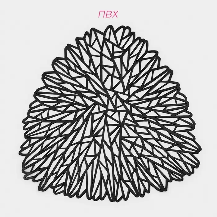 Салфетки сервировочные на стол Доляна &laquo;Луара&raquo;, 4 шт., 40&times;38.5 см, чёрные