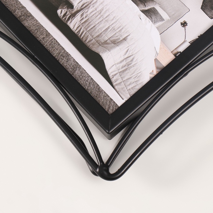 Фоторамка металл на 1 фото 10х15 см "Принцесса" черный 21х22,5 см