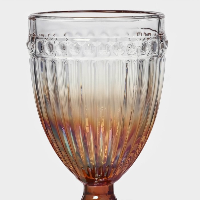 Бокал для вина из стекла Magistro «Босфор», 250 мл, 8,5×16,5 см, цвет градиент золото Бокал для вина из стекла Magistro «Босфор», 250 мл, 8,5×16,5 см, цвет градиент золото